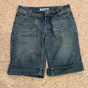 90s y2k graphic pattern denim shorts